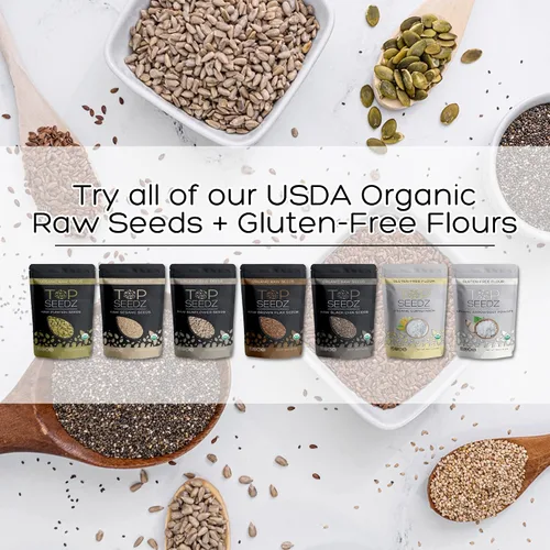 Miniatura 7 de Top Seedz Semillas de girasol crudas orgánicas certificadas por la USDA, frescas y sin sal, sin cáscara, sin gluten, sin nueces, veganas, kosher