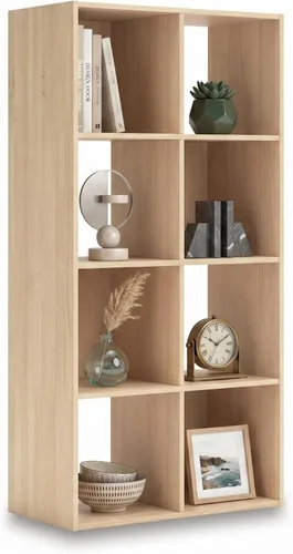 Miniatura 46 de Diseño exclusivo de Ashley Paxberry. Organizador de almacenamiento o librero moderno de 6 cubos, color blanqueado Encalar