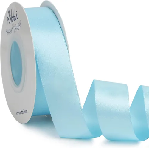 Miniatura 151 de Ribbli - Cinta de satén de doble cara dorada, 1 pulgada x 25 yardas, uso para ramo de lazos, envoltura de regalos, decoración de boda Dorado