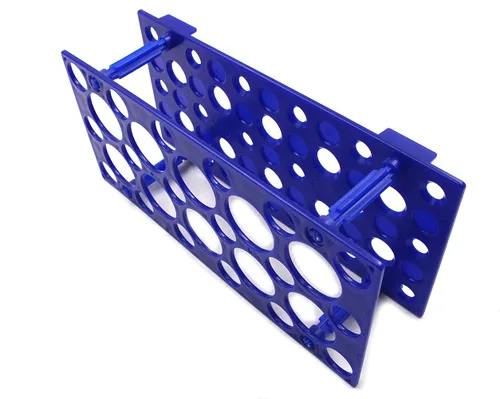 Miniatura 4 de Driak Estante de tubo de centrífuga de plástico de 28 pozos Estantes desmontables de la tina usados para tubo de centrífuga de 0.3 fl oz, 0.5 fl oz