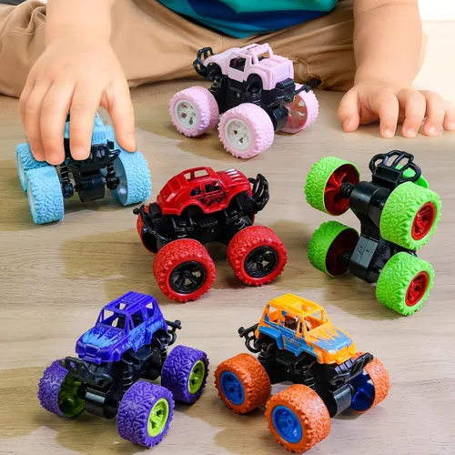Miniatura 5 de Beestech Camión monstruo de juguete para niños y niñas de 3, 4, 5, 6, 7, 8 años de edad, camión monstruo accionado por fricción para fiestas