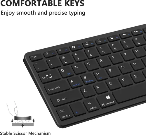 Miniatura 2 de TaIYanG Teclado Bluetooth para iPad Teclado inalámbrico compatible con iPad 10ª/10.2 (9ª/8ª/7ª generación), Air 5ª/4ª, Pro 11/12.9, 9.7, Mini y Negro