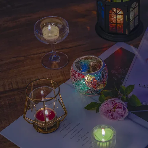 Miniatura 6 de CandMak Vasos de vela de té, 50 piezas de plástico de policarbonato transparente vacío molde de luz de té recipiente de lata con 50 mechas de vela