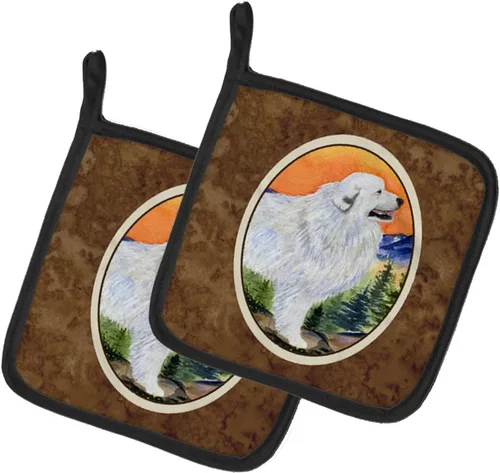 Miniatura 183 de Caroline's Treasures SS8617PTHD - Juego de soportes para ollas de cocina resistentes al calor, almohadillas calientes para horno para cocinar, Husky