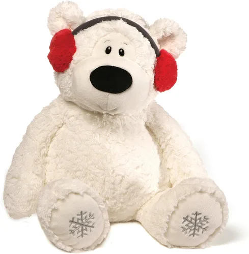 Miniatura 3 de GUND Blizzard - Oso de peluche navideño, 16 pulgadas, blanco, rojo, negro (4059079)