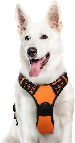 Miniatura 49 de Eagloo Arnés para perro pequeño, sin tirones, chaleco de servicio con tiras reflectantes y asa de control, ajustable y cómodo para caminar, arnés