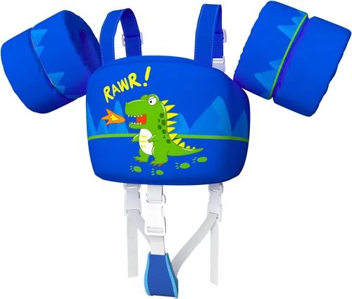 Miniatura 11 de Chaleco de natación para niños pequeños, apto para niños de 28 a 70 libras, flotadores para niños y niñas, ayuda a la natación, entrenamiento, traje