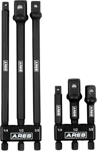 Miniatura 11 de ARES 22013 - Juego de adaptadores de enchufe de grado de impacto de 3 y 6 pulgadas con funda de color, convierte los destornilladores de taladro