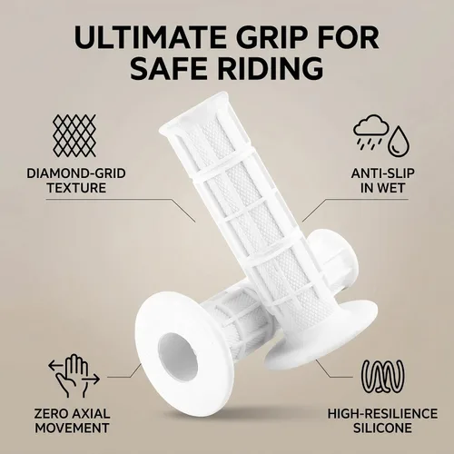 Miniatura 3 de Empuñaduras de motocicleta, agarre de silicona antideslizante para manillar, par de 7/8 pulgadas para ciclistas, viajeros, viajes, condiciones