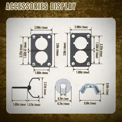 Miniatura 7 de Carburador Jeep 258 de alto rendimiento para Jeep BBD 6 CYL 4.2L 258CU con estrangulador automático. Perfecto para carburador Jeep Cj7 1983. Kit