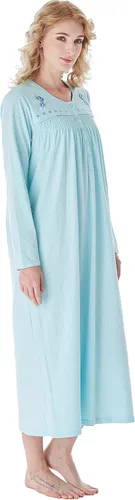 Miniatura 7 de Keyocean - Camisón para mujer, 100% algodón, suave, cálido, cómodo, ropa de dormir y descanso para otoño e invierno