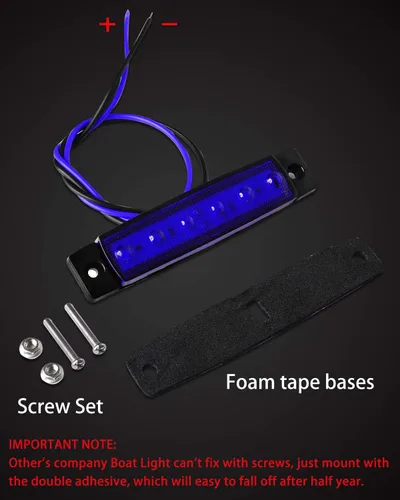 Miniatura 3 de Shangyuan Luces marinas para barco, luces interiores LED utilitarias para cubierta de cortesía, luz de cabina de popa de popa de 12 V, luces marinas