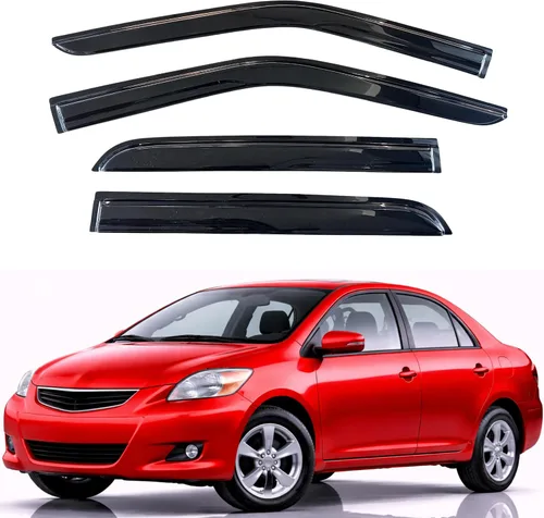 Miniatura 231 de KPY Visor de ventana compatible con Hyundai Tucson 2021-2025, 4 piezas de deflector de ventilación para ventana lateral, estilo Mugen, protector