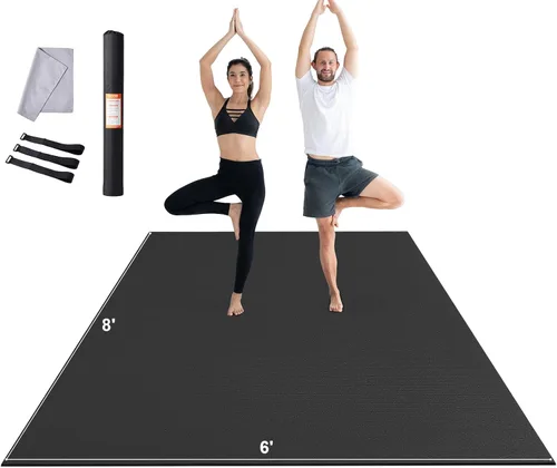 Miniatura 14 de VEVOR Large Exercise Mat, 12'x6'/10'x6'/9'x6'/8'x6'/8'x5'/7'x5'/6'x4' (7mm) Extra Thick, Non Slip High Density Premium Workout Mat, Exercise Yoga