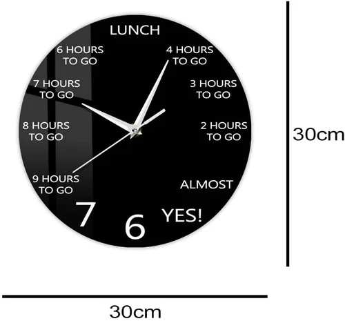 Miniatura 2 de Reloj de pared divertido de oficina de 12 pulgadas para el lugar de trabajo de la empresa, cuenta regresiva de las 5 en punto, cuarzo silencioso