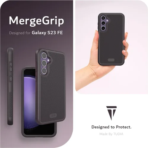 Miniatura 7 de TUDIA MergeGrip - Funda protectora para Samsung Galaxy S23 FE 2023, de doble capa, a prueba de golpes, grado militar, antideslizante, resistente