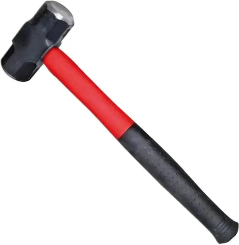 Miniatura 2 de URREA Martillo de trineo – Martillo de perforación de cabeza de acero de 2 libras con cabezal de golpe forjado y mango acolchado de fibra de vidrio