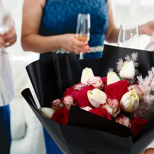 Miniatura 7 de FUHITIM - 20 hojas de papel impermeable para suministros de florista, envoltura de ramos de flores y regalos de bodas, cumpleaños, bricolaje