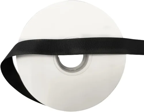 Miniatura 4 de Abbaoww Cinta de grogrén negro sólido de 1/2 pulgada de 50 yardas para decoración de boda, envoltura de regalos, proyectos de bricolaje
