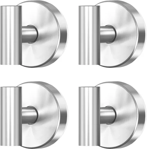 Miniatura 12 de Paquete de 4 ganchos adhesivos dorados para toallas, ganchos autoadhesivos de acero inoxidable para abrigo, gancho para colgar en la pared