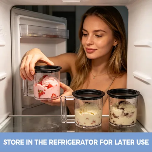 Miniatura 2 de H-Duka 10-in-1 Ice Cream Maker Machine, 800W Frozen Treat Maker for Silky Gelato, Sorbet&Slushies, One-Touch Mix-In & Re-Spin for Creamy Texture(Ice