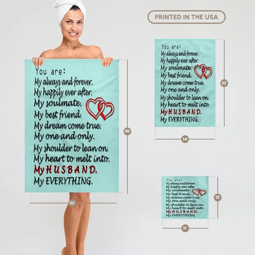 Miniatura 6 de 3dRose My Always and Forever, My Happily Ever After, My Soulmate, My Best Friend Toalla, 15 x 22 pulgadas, color blanco