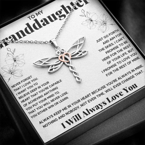 Miniatura 2 de Collar para nietas, regalos de abuelas o abuelos, para mi nieta, joyería para una graduación o cumpleaños, con una tarjeta y una caja de regalo