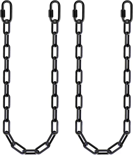 Miniatura 13 de BeneLabel 2 cadenas de columpio resistentes de 85 pulgadas con ganchos, cadenas colgantes de capacidad de 1000 libras, cadenas colgantes para 2