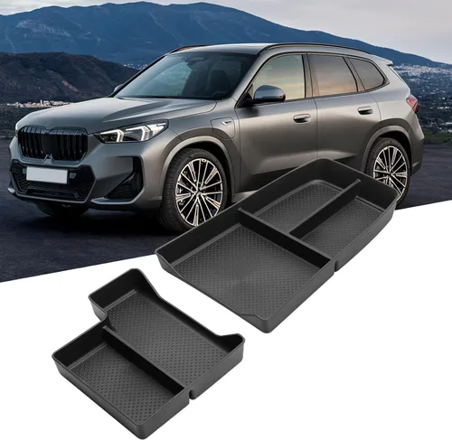 Miniatura 7 de Jaronx Compatible con la bandeja organizadora de consola central BMW X1 2023 2024 2025 2026 U11, 2 bandejas organizadora de consola inferior, caja
