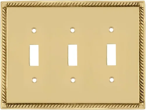 Miniatura 15 de Nostalgic Cubierta de placa de interruptor de salida eléctrica roseta de cuerda de almacén Latón pulido
