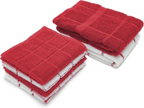 Miniatura 20 de Paño de cocina y toalla de cocina de rizo 100% algodón, paquete de 6, toallas de cocina súper suaves y absorbentes, perfectas para limpieza