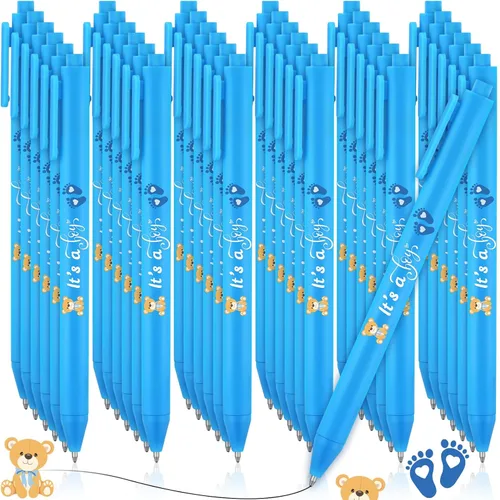 Miniatura 11 de Ireer 36 bolígrafos para baby shower, regalos a granel para invitados, juegos neutros de revelación de género, premios de baby shower, recuerdos