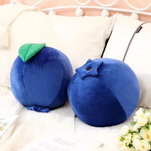 Miniatura 4 de Beeveer Almohada Decorativa Linda de Felpa de Arándanos Navideña Kawaii Regalos de Frutas Peluches para Abrazar Regalo Almohada Suave Novedosa Cojín