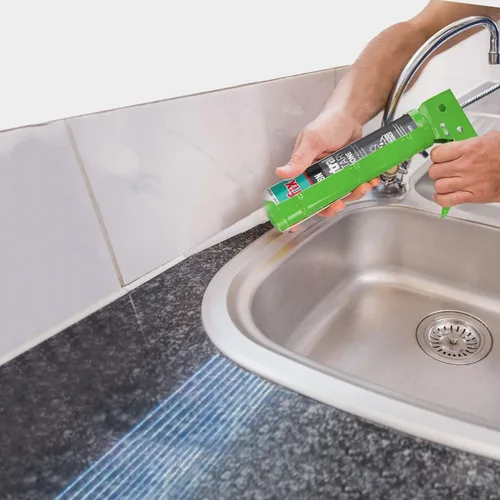 Miniatura 9 de Akfix 918N Masilla de Silicona 100% Negra para Cocina y Baño (2x10.5 fl.oz.) - Sin Disolventes, Bajo Olor, Resistente a los Rayos UV y al Agua