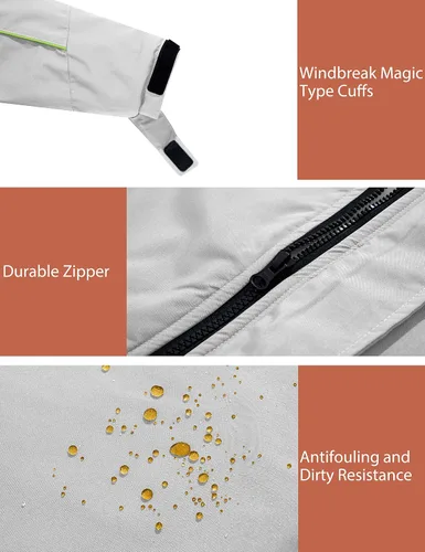 Miniatura 6 de ZSHOW Chaqueta de esquí impermeable para niño, abrigo de nieve con capucha, Nieve
