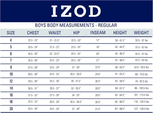 Miniatura 5 de IZOD Conjunto de 4 piezas para niños con camisa de vestir con cuello, corbata, chaleco y pantalones