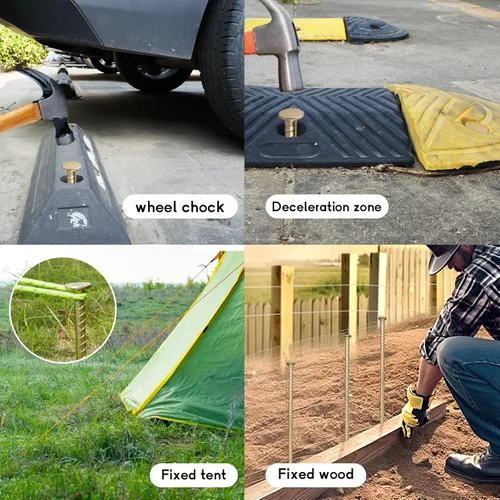 Miniatura 2 de Estacas de barras de refuerzo de 16 pulgadas, anclajes de tierra de acero galvanizado de 1/2 pulgada de diámetro, estaca de jardín de soporte