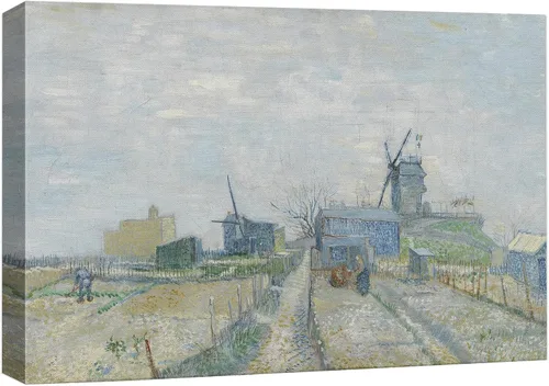 Miniatura 49 de Van Gogh - Lienzo con diseño giclée de olivos con cielo amarillo y sol, arte de pared de galería, estirado y enmarcado, listo para colgar, 24 x 36
