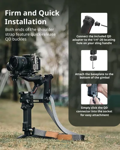 Miniatura 4 de SmallRig Mango Eslinga Empuñadura de Cardán para DJI RS 2 / RSC 2 / RS 3 / RS 3 Pro/RS 3 Mini/RS 4 / RS 4 Pro/RS 4 Mini, Empuñadura Ajustable