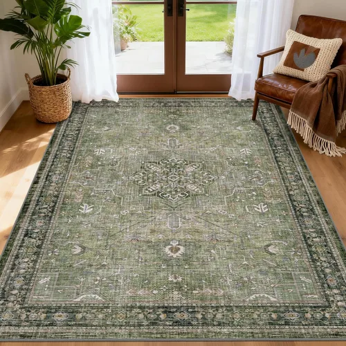 Miniatura 14 de nesrt Alfombra bohemia lavable de 2 x 10 pies, suave, antideslizante, extra larga, alfombra de cocina, color negro, vintage, geométrico, camino