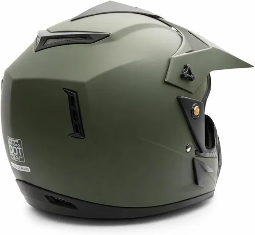 Miniatura 5 de MMG Casco todoterreno para motocicleta para adultos, DOT – MX ATV Dirt Bike Motocross UTV – con gafas Verde(Military Green)