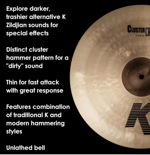 Miniatura 4 de Zildjian K0931 16" K Zildjian Cluster Crash