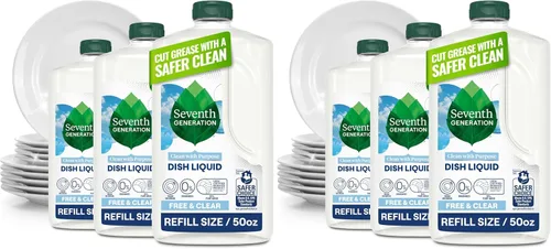 Miniatura 11 de Seventh Generation - Recarga de lavado de manos y platos, Hierba de limón y clementina, paquete de 3 x 50 onzas