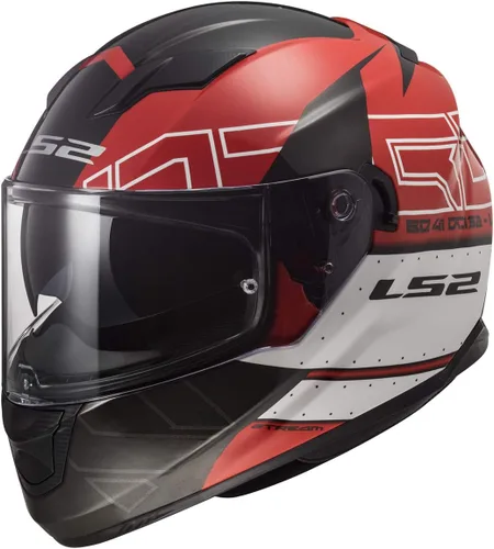 LS2 Casco integral Stream Street Casco Negro rojo