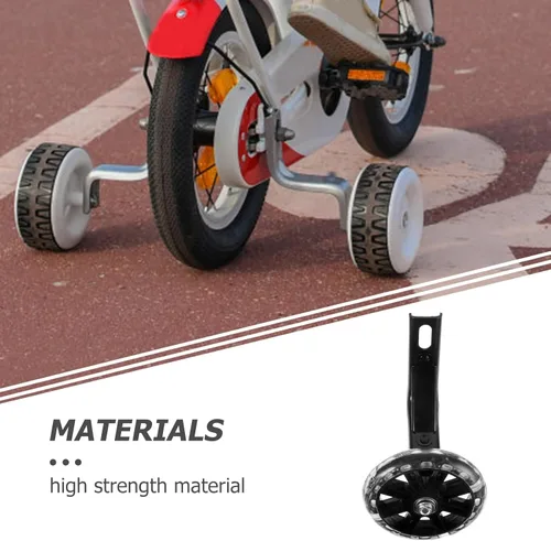 Miniatura 6 de Garneck Ruedas de entrenamiento de bicicleta, ruedas estabilizadoras de bicicleta, rueda de bicicleta intermitente silenciosa para con soporte de 12