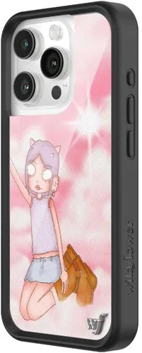 Miniatura 2 de Wildflower - Fundas compatibles con Apple iPhone 15 Pro Protector de goma negro, certificado de prueba de caída de 4 pies, propiedad de mujeres