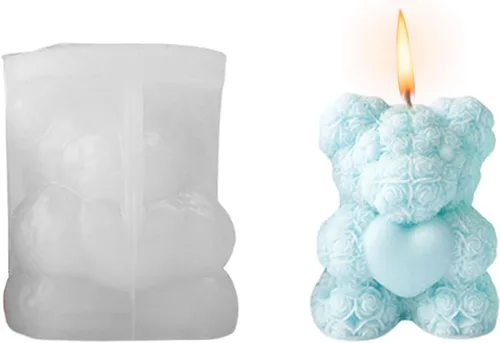Miniatura 9 de Moldes de vela en forma de cubo, moldes de velas 3D para hacer velas, molde de vela de silicona de panal para adornos de jabón caseros, velas
