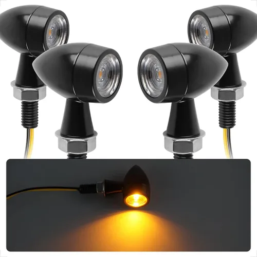 Miniatura 9 de evermotor Mini señales de giro LED cromadas CNC para motocicleta, carcasa de aluminio E32 de 12 V con hermosa superficie IP67, impermeable, aprobado