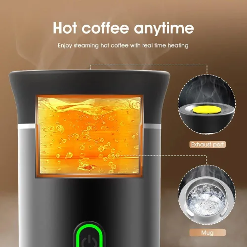 Miniatura 3 de Cafetera portátil de viaje, máquina de café a pilas, máquina de café espresso de una sola porción para campamento, automóvil, RV, senderismo