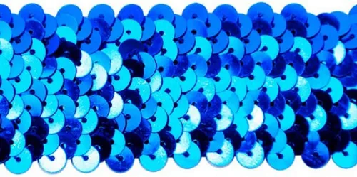 Miniatura 8 de Trims by the Yard Artesanía metálica elástica de 4 hileras de lentejuelas duraderas para disfraces, moda y decoración del hogar, 1 1/2 pulgadas